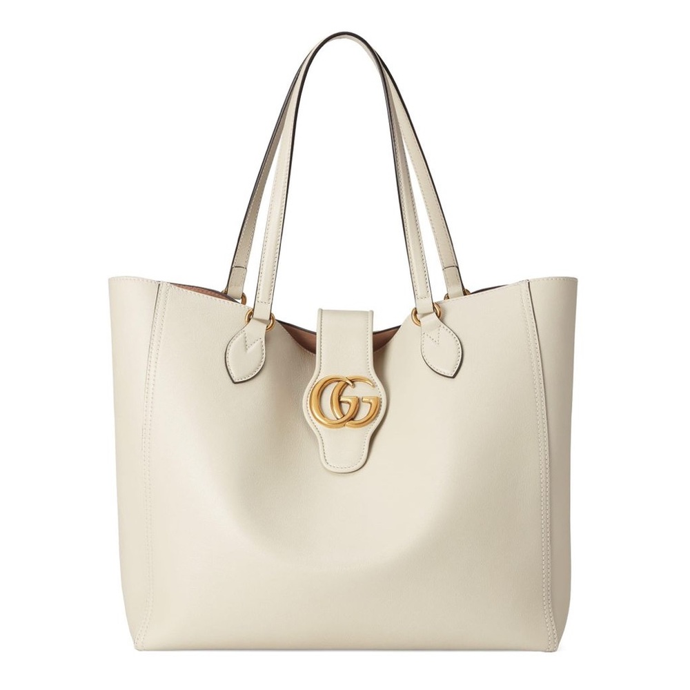 Women's Gucci White Medium Tote With Double G